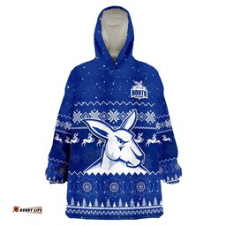 melbourne football wearable blanket hoodie north kangaroos indigenous merry christmas