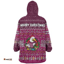 Manly Warringah Sea Eagles Christmas Custom Snug Hoodie - Chrissie Spirit Snug Hoodie