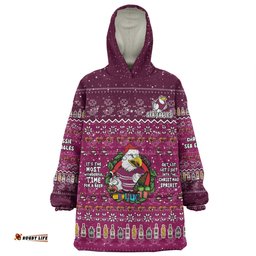 Manly Warringah Sea Eagles Christmas Custom Snug Hoodie - Chrissie Spirit Snug Hoodie