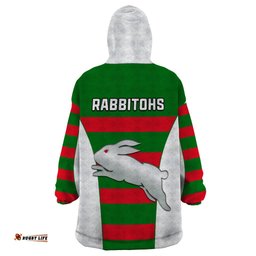 rabbitohs rugby wearable blanket hoodie go souths 1908 sporty style white