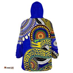 eels nrl aboriginal wearable blanket hoodie