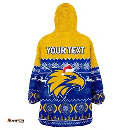 custom personalised west coast football wearable blanket hoodie eagles indigenous merry christmas