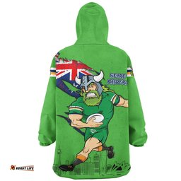 Canberra Raiders Snug Hoodie Custom For Die Hard Fan Australia Flag Scratch Style