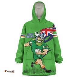 Canberra Raiders Snug Hoodie Custom For Die Hard Fan Australia Flag Scratch Style