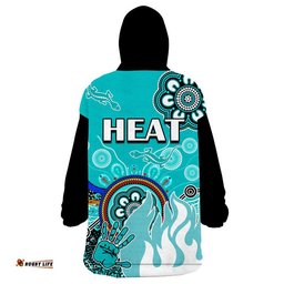 brisbane heat wearable blanket hoodie cricket indigenous aboriginal lizard version