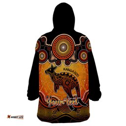 personalised australia aries kangaroo zodiac wearable blanket hoodie auz astrology aboriginal red