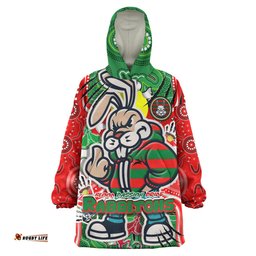 South Sydney Rabbitohs Custom Snug Hoodie - Indigenous Souths Blood, Passion, Pride Ooide