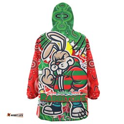 South Sydney Rabbitohs Custom Snug Hoodie - Indigenous Souths Blood, Passion, Pride Ooide