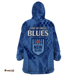 nsw blues rugby wearable blanket hoodie origin new south wales sporty style