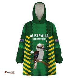 custom australia field hockey wearable blanket hoodie go champions kookaburras national color