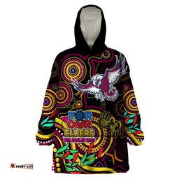 sea eagles rugby aboriginal art wearable blanket hoodie naidoc indigenous tribal