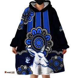 afl north melbourne kangaroos 1869 aboriginal wearable blanket hoodie