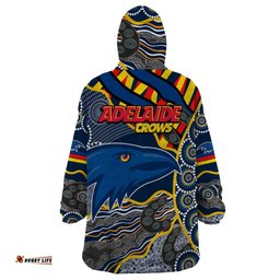 the crows football wearable blanket hoodie adelaide be unique aboriginal dots