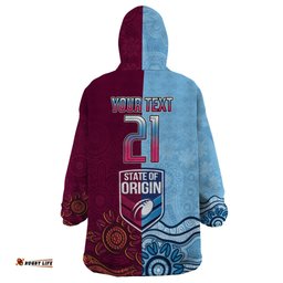 custom qld cane toad and nsw cockroach wearable blanket hoodie aboriginal inspired together