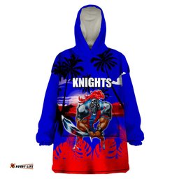 nrl knights wearable blanket hoodie summer vibe style