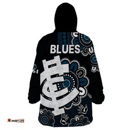 afl carlton blues 1864 aboriginal wearable blanket hoodie