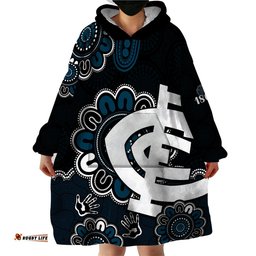 afl carlton blues 1864 aboriginal wearable blanket hoodie