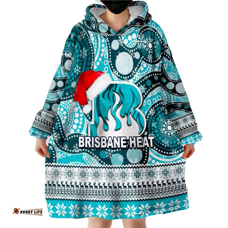 brisbane heat christmas mix aboriginal wearable blanket hoodie
