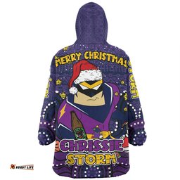 Melbourne Storm Christmas Custom Snug Hoodie - Christmas Knit Patterns Vintage Jersey Ugly Snug Hoodie