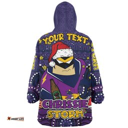 Melbourne Storm Christmas Custom Snug Hoodie - Christmas Knit Patterns Vintage Jersey Ugly Snug Hoodie