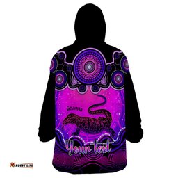 personalised australia capricorn goanna zodiac wearable blanket hoodie auz astrology aboriginal magenta
