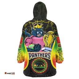 Penrith Panthers Custom Gradient Snug Hoodie - Angry Penrith Panthers Penny Power Personalised Name And Number Oodie