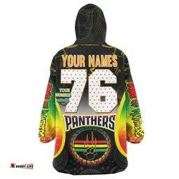 Penrith Panthers Custom Gradient Snug Hoodie - Angry Penrith Panthers Penny Power Personalised Name And Number Oodie