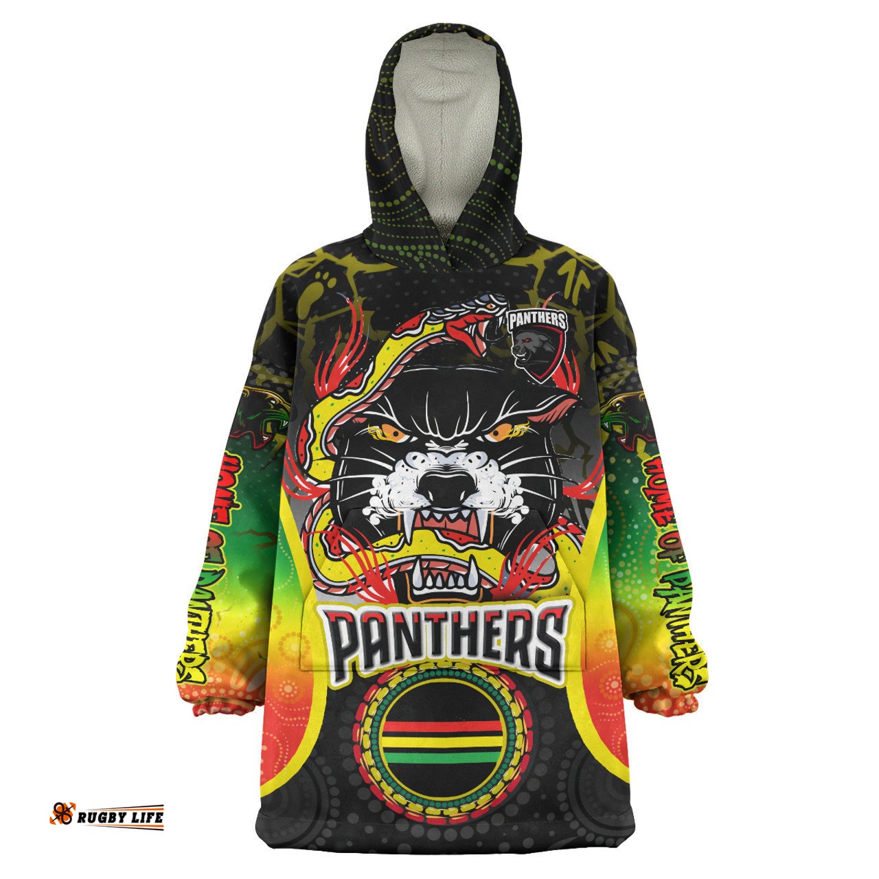 Penrith Panthers Custom Gradient Snug Hoodie - Angry Penrith Panthers Penny Power Personalised Name And Number Oodie