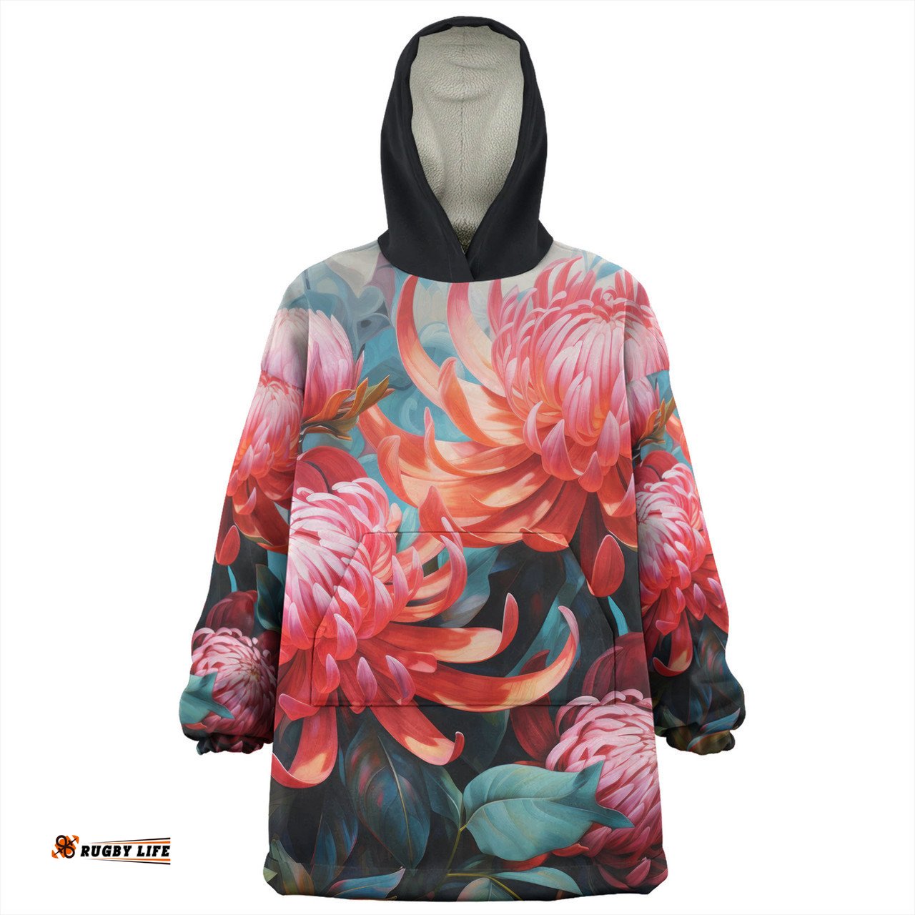 Australia Waratah Snug Hoodie - Waratah Oil Painting Abstract Ver5 Snug Hoodie