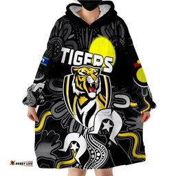 custom personalised tigers naidoc week richmond football aboriginal wearable blanket hoodie