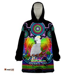 personalised australia libra cockatoo zodiac wearable blanket hoodie auz astrology aboriginal rainbow