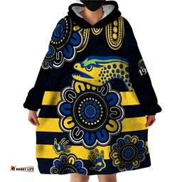 custom personalised nrl parramatta eels rugby wearable blanket hoodie eels 1947 aboriginal