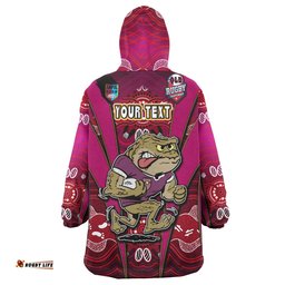Cane Toads Snug Hoodie - Custom Cane Toads Mascot With Aboriginal Inspired Art Oodie Blanket