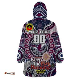 custom naidoc week 2024 eagles wearable blanket hoodie mascot rugby dt02