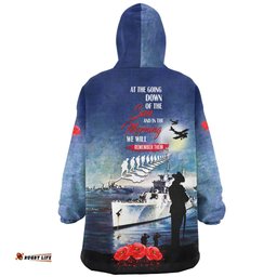 australia anzac day wearable blanket hoodie at the going down of the sun wearable blanket hoodie