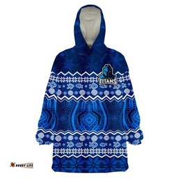 titans aboriginal gold coast christmas vibe wearable blanket hoodie
