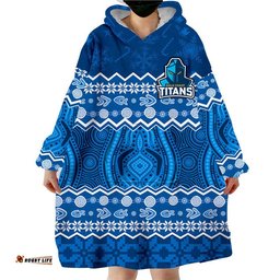titans aboriginal gold coast christmas vibe wearable blanket hoodie