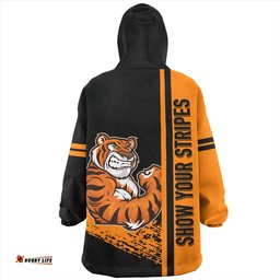 Wests Tigers Snug Hoodie - Wests Tigers Mascot Quater Style
