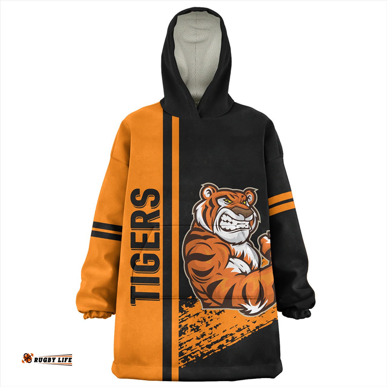 Wests Tigers Snug Hoodie - Wests Tigers Mascot Quater Style