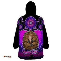 personalised australia virgo echidna zodiac wearable blanket hoodie auz astrology aboriginal magenta