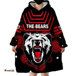 custom personalised the bears indigenous go north sydney wearable blanket hoodie