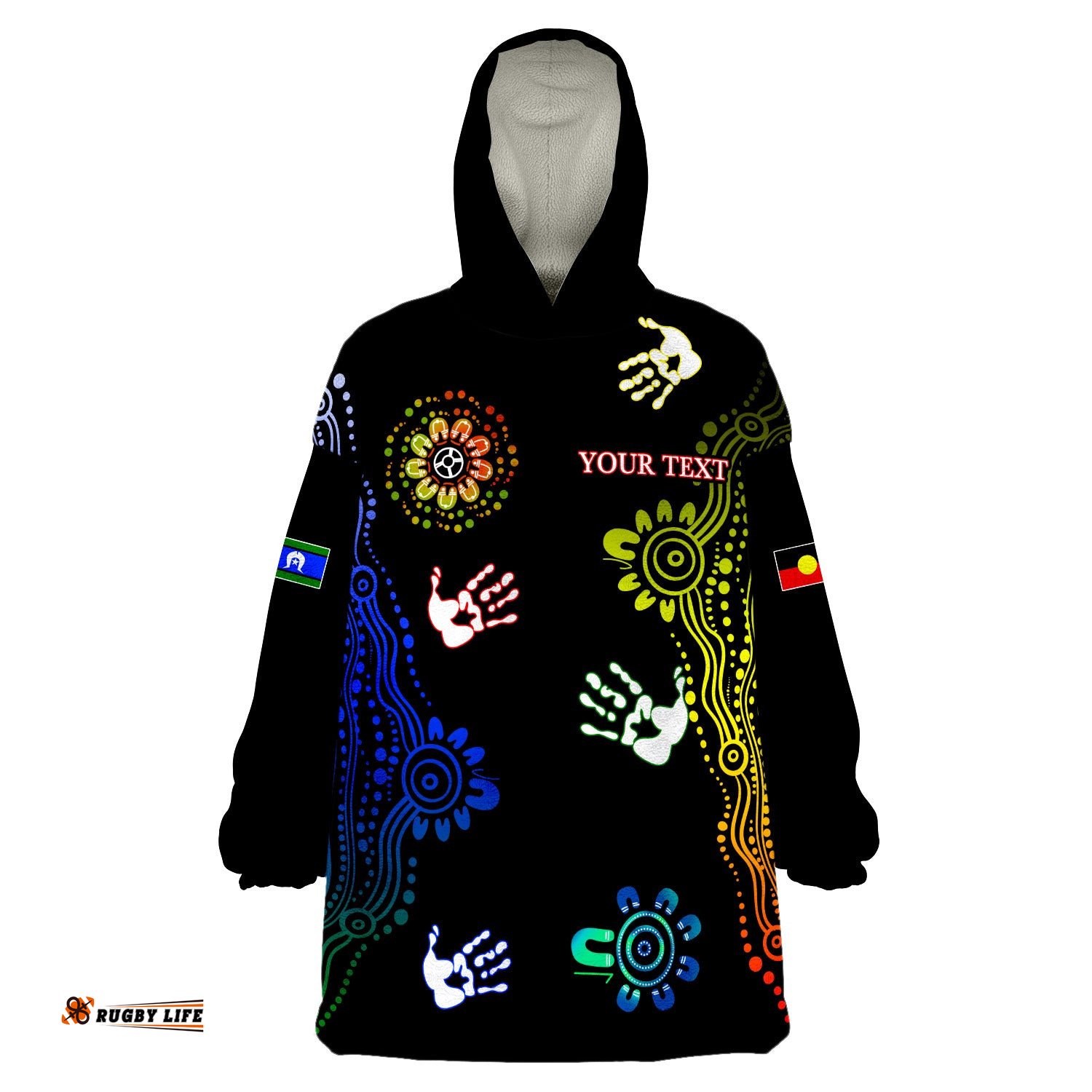 custom personalised naidoc week brave new wearable blanket hoodie