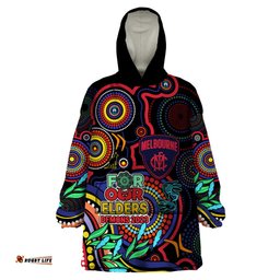 custom demons football aboriginal art wearable blanket hoodie naidoc indigenous tribal