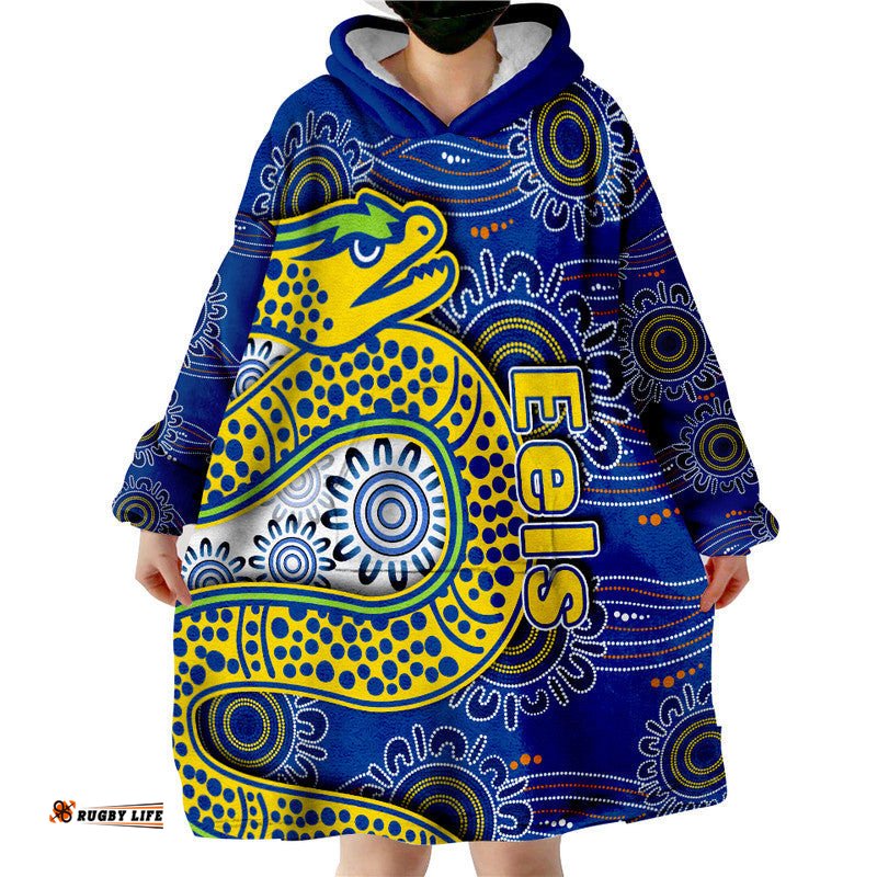 eels rugby wearable blanket hoodie
