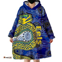 eels rugby wearable blanket hoodie