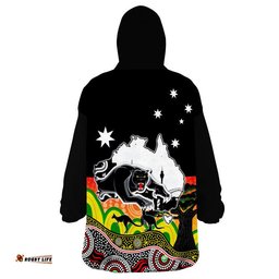 panther rugby wearable blanket hoodie australia day style