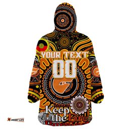 custom gws giants naidoc week 2024 wearable blanket hoodie mascot football dt02