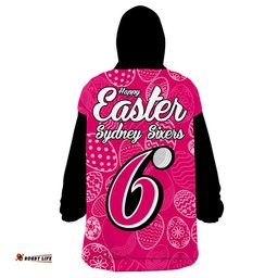 sydney sixers cricket happy easter day wearable blanket hoodie simple style
