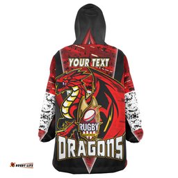 St. George Snug Hoodie - Custom Dragon Cup Final Series Champions Sport Style Personalised Player And Number Oodie Blanket