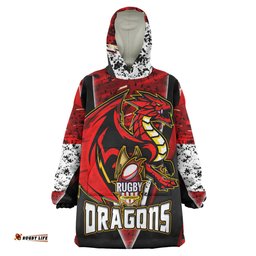 St. George Snug Hoodie - Custom Dragon Cup Final Series Champions Sport Style Personalised Player And Number Oodie Blanket